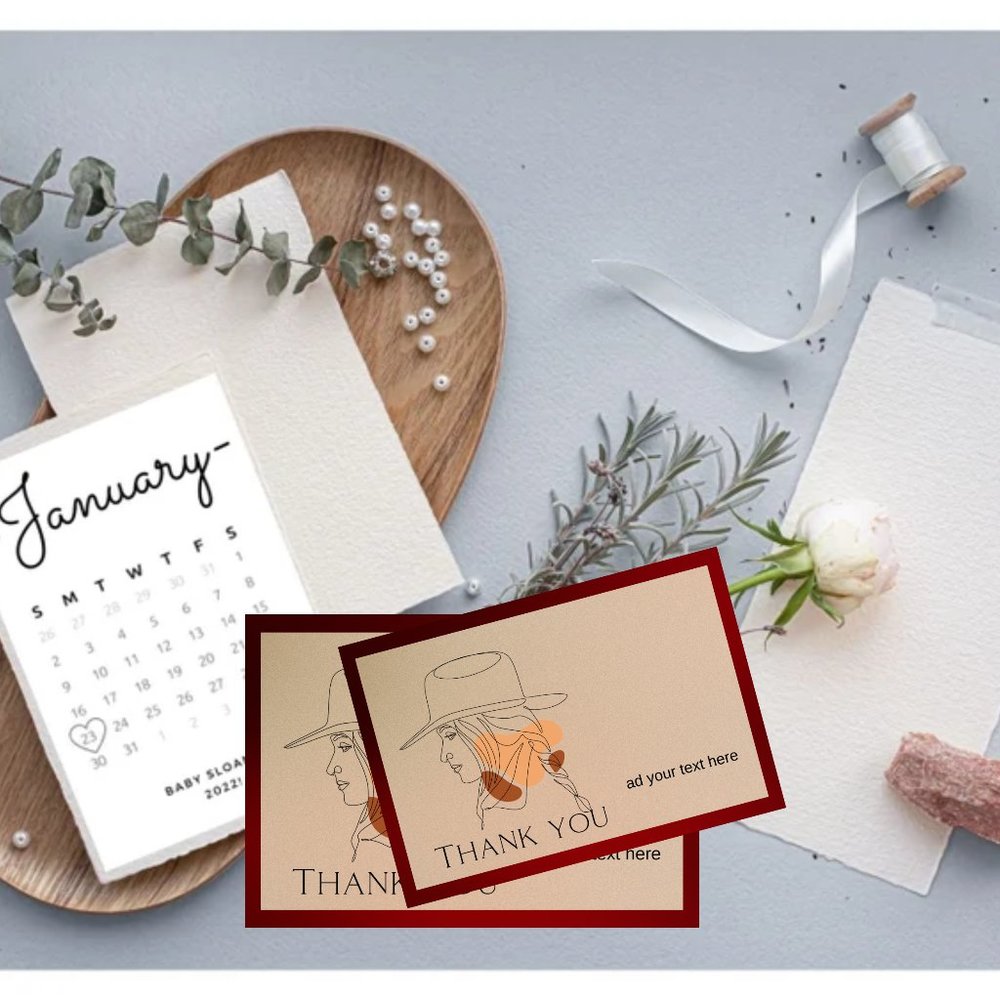 Western Girl Thank You Cards